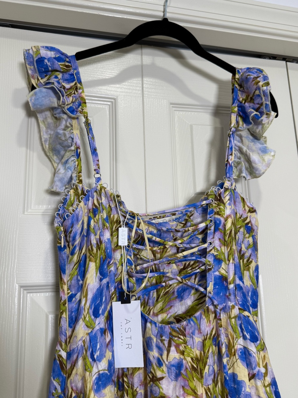 ASTR The Label Wedelia Print Midi Dress Floral Corset Back Size Small - Picture 5 of 16
